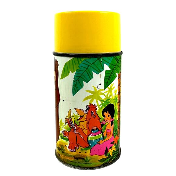 Disney 1966 Aladdin Jungle Book Embossed Metal Lunchbox w/Thermos & Golden Book. - Picture 16 of 16